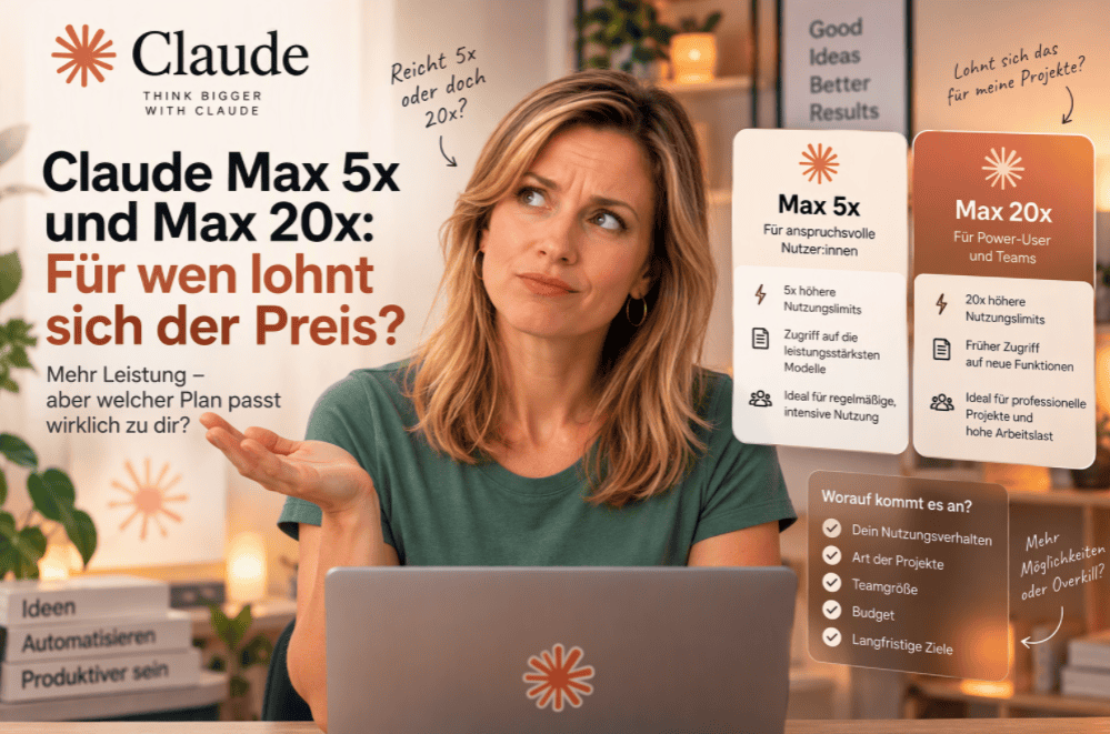 Claude Max 5x und Max 20x im Vergleich für intensive und professionelle Nutzung