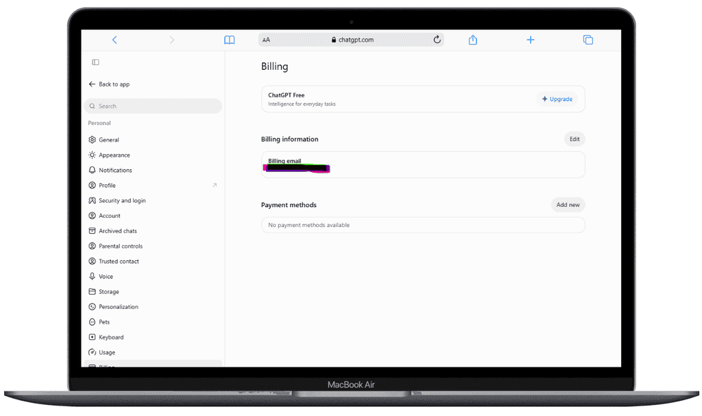 Screenshot Chatgpt